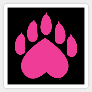 Valentine Heart Paw Sticker